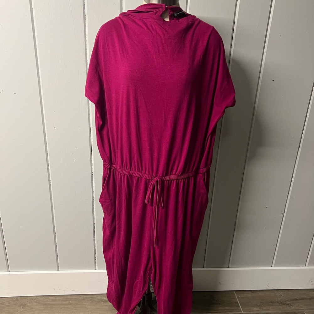 Fuchsia Off the Shoulder Jumpsuit